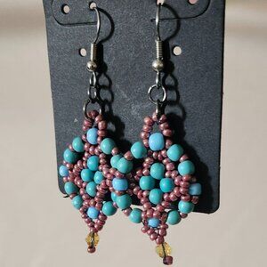 Artisan Beaded Dreamcatcher Earrings